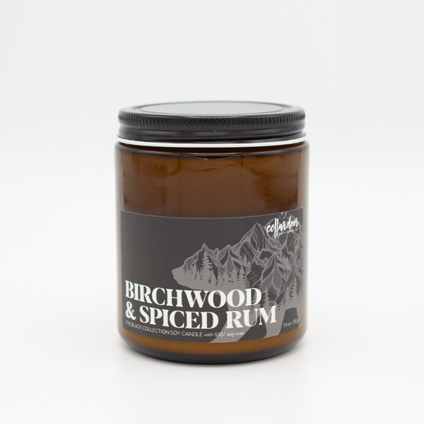 Birchwood & Spiced Rum Soy Candle - Cellar Door Bath Supply Co.