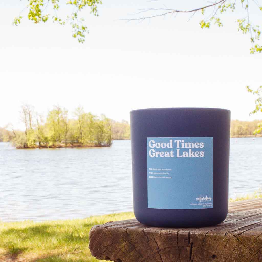 Good Times Great Lakes - 13 oz Wooden Wick Soy Candle