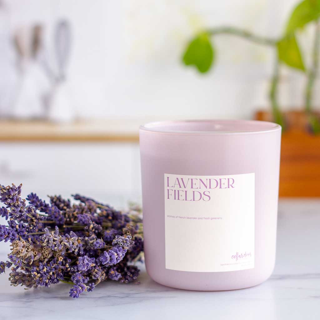 Lavender Fields - 13 oz Wooden Wick Soy Candle