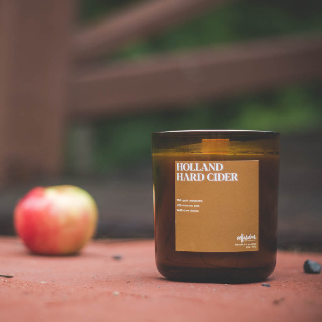 Holland Hard Cider - 13 oz Wooden Wick Soy Candle
