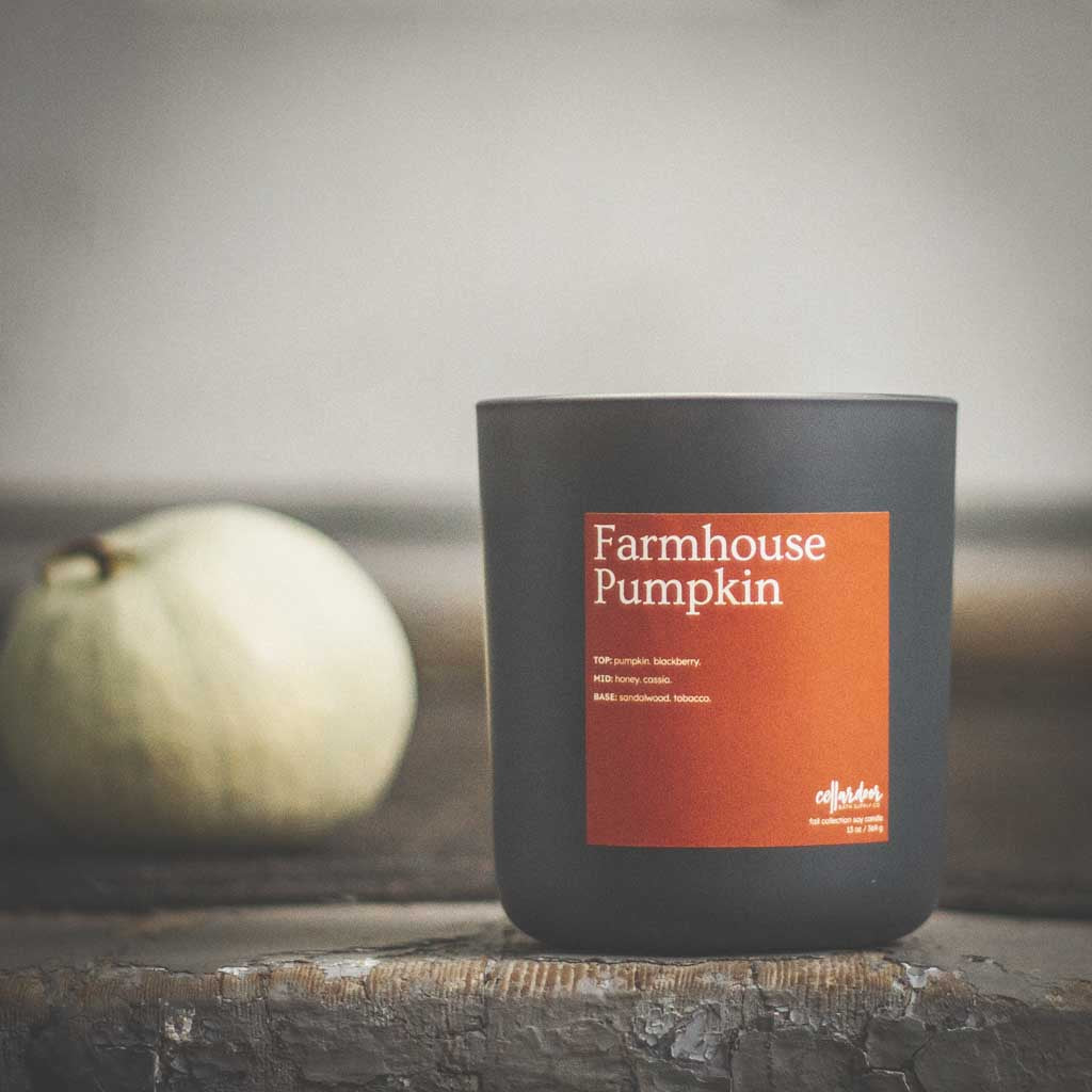 Farmhouse Pumpkin - 13 oz Wood Wick Soy Candle