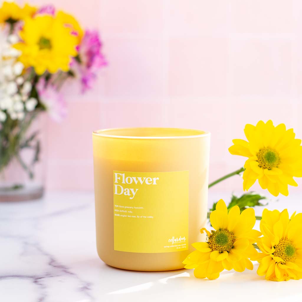 Flower Day - 13 oz Wooden Wick Soy Candle