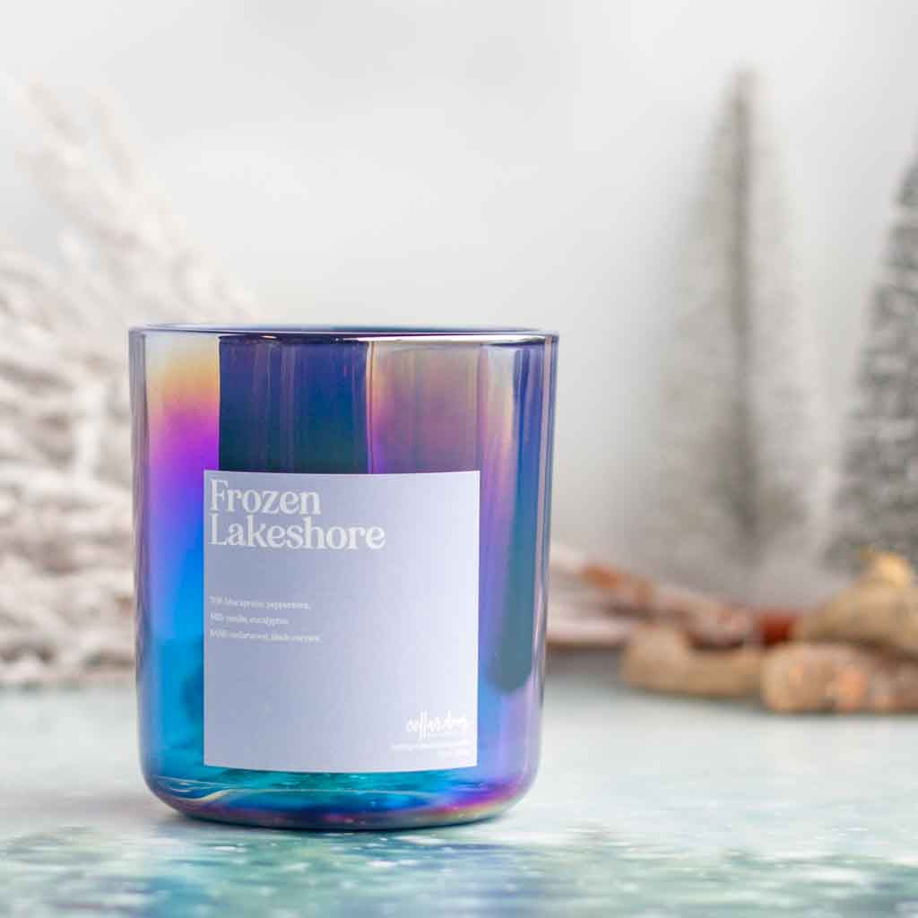 Frozen Lakeshore - 13 oz Wood Wick Soy Candle
