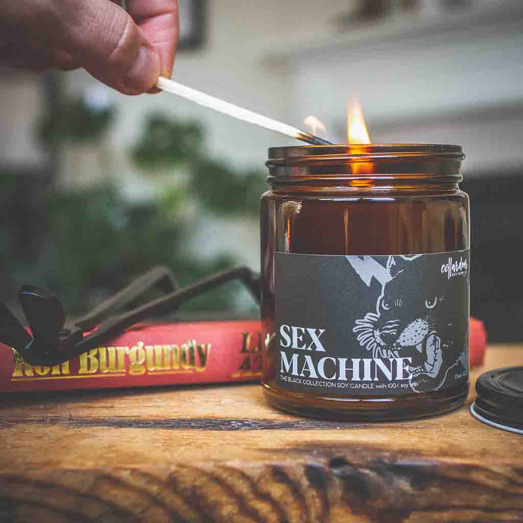 Sex Machine 7 5 Oz Soy Candle — Cellar Door Bath Supply Co